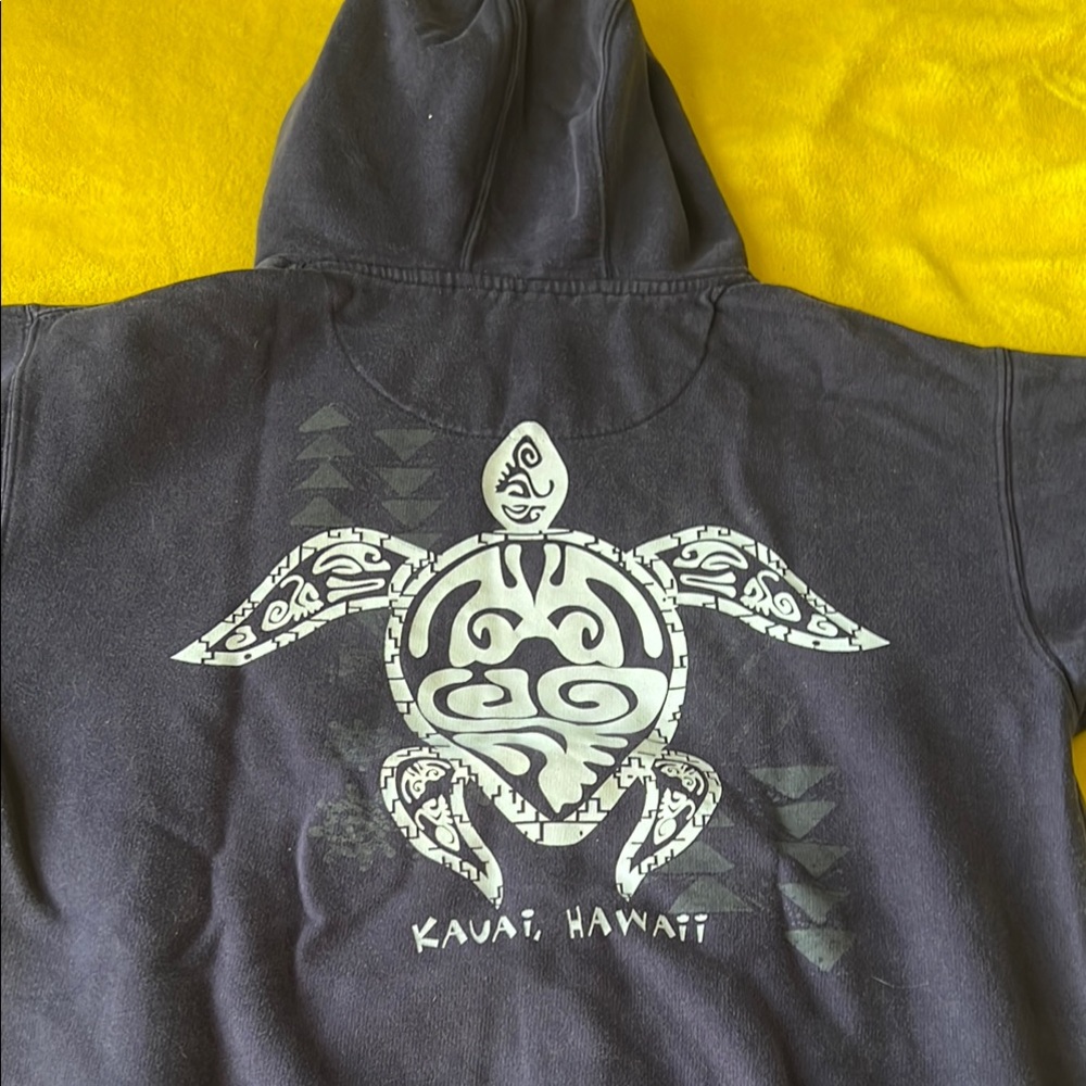 Hoodie with Tribal Turtle Design